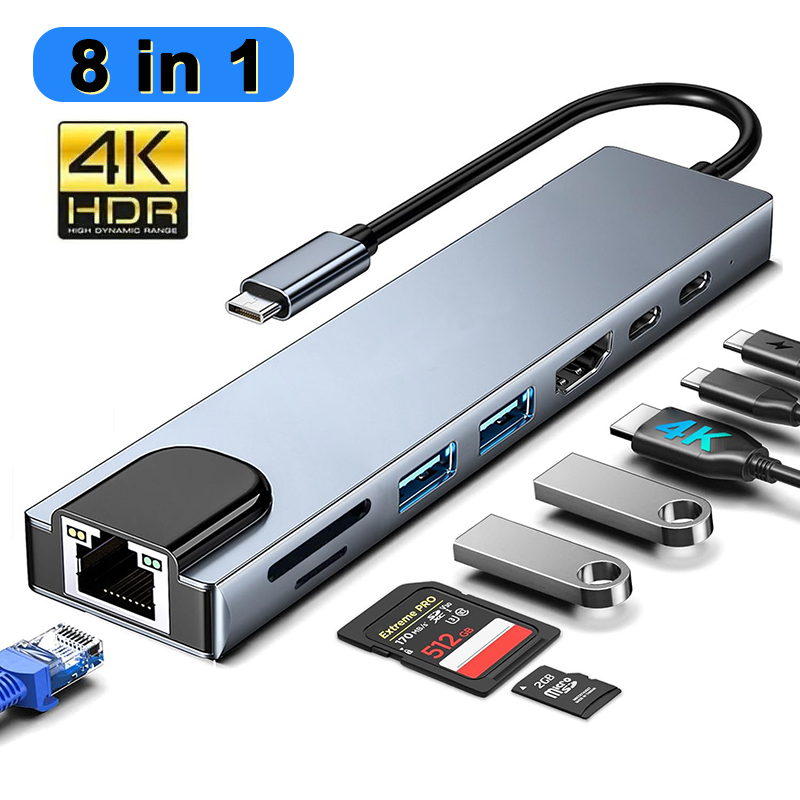 Home Assistant Sd - Hub USB tipo C 8 en