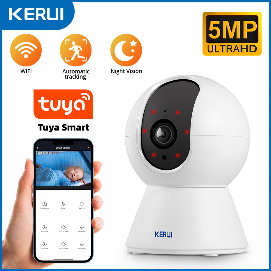 Eufy Camera E220 - KERUI-minicámara IP inteligente Tuya de 5MP,