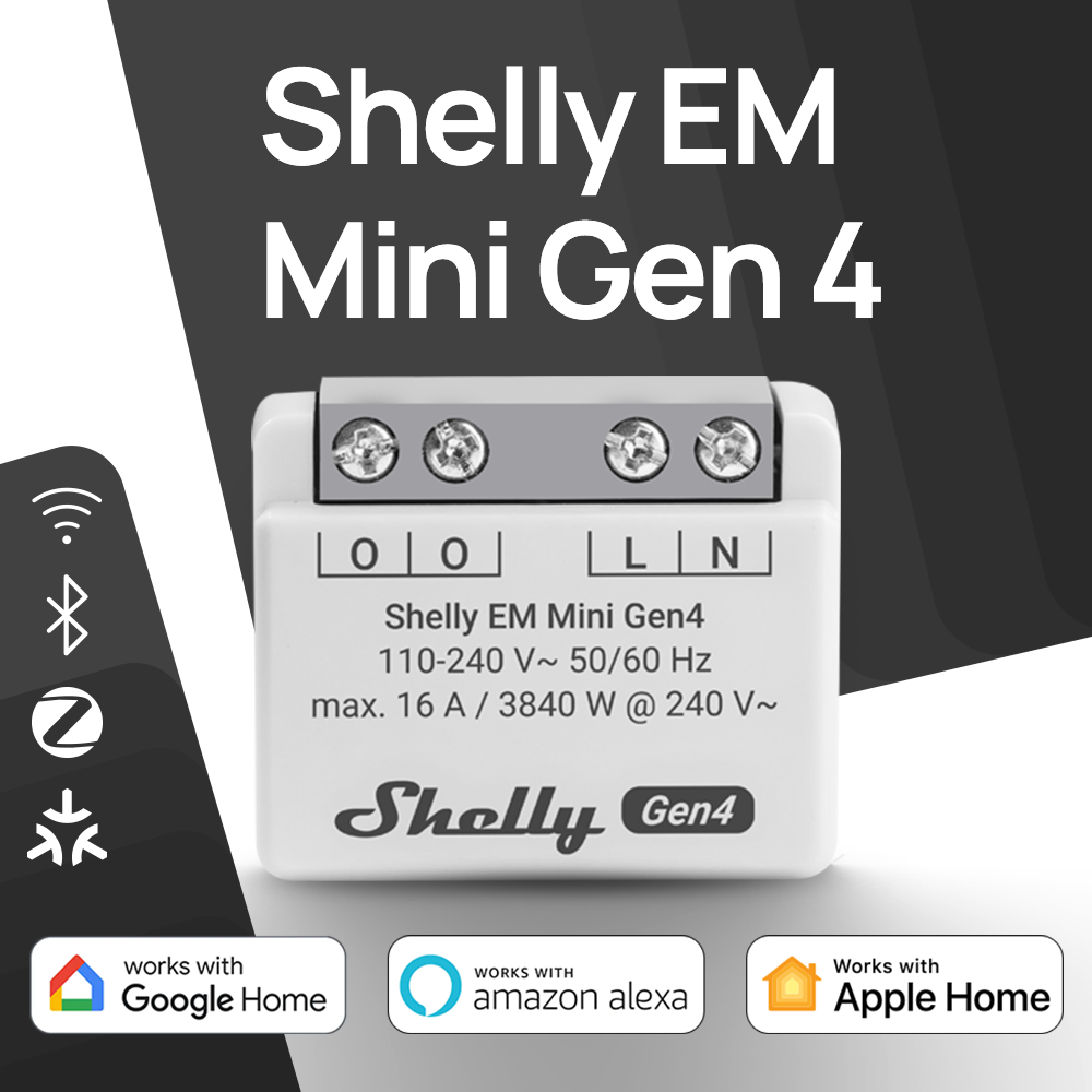Shelly Relay Module - Medidor de Energía Compacto Shelly EM