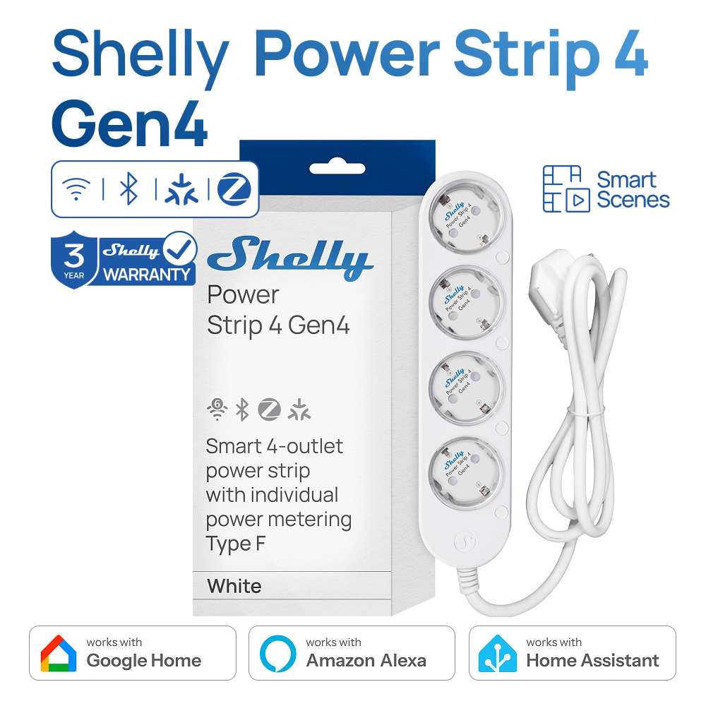 Shelly Relay Module - Regleta de alimentación Shelly, enchufe inteligente