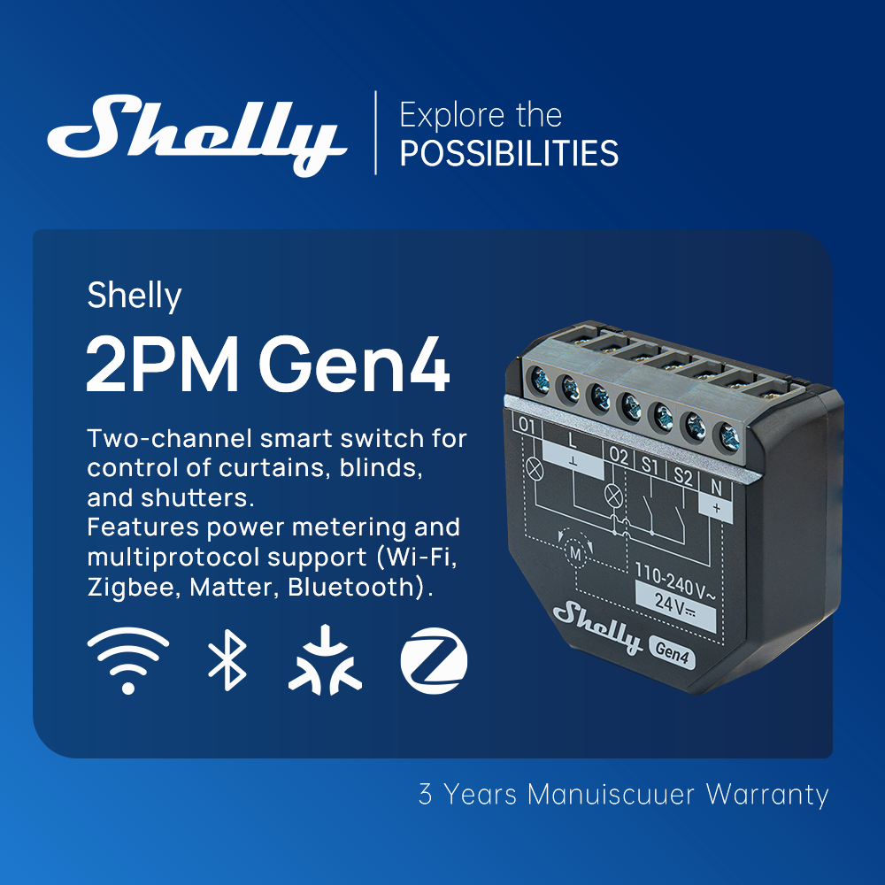 Shelly 2PM Gen4 Zigbee interru - Shelly Relay Module reseña y precio