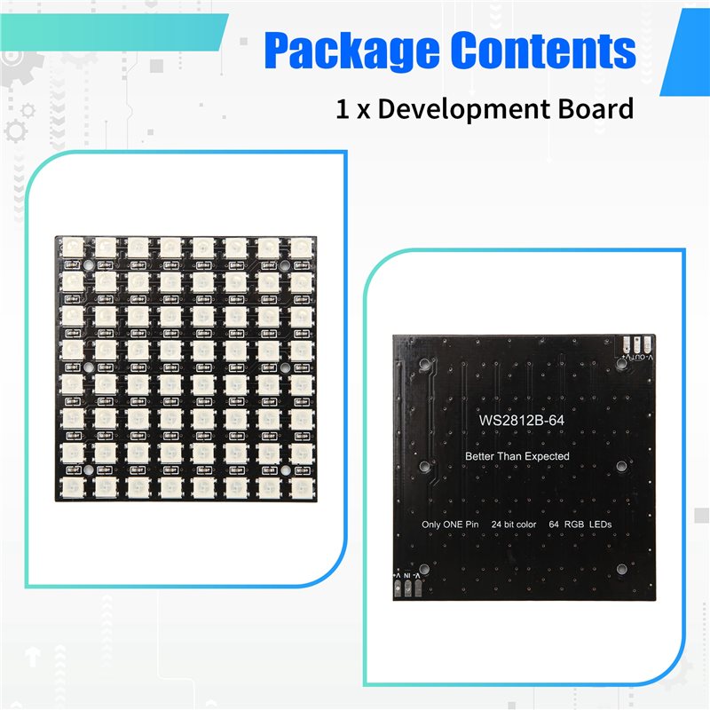 Panel de Luz LED RGB 5050 WS28 - Rgb Led Matrix 8X8 reseña y precio