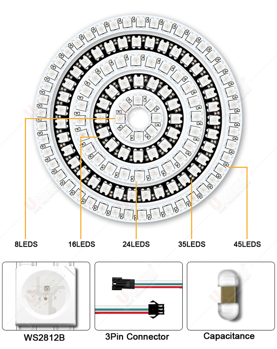 2 uds WS2812B luces de Panel f - Rgb Led Matrix 8X8 reseña y precio
