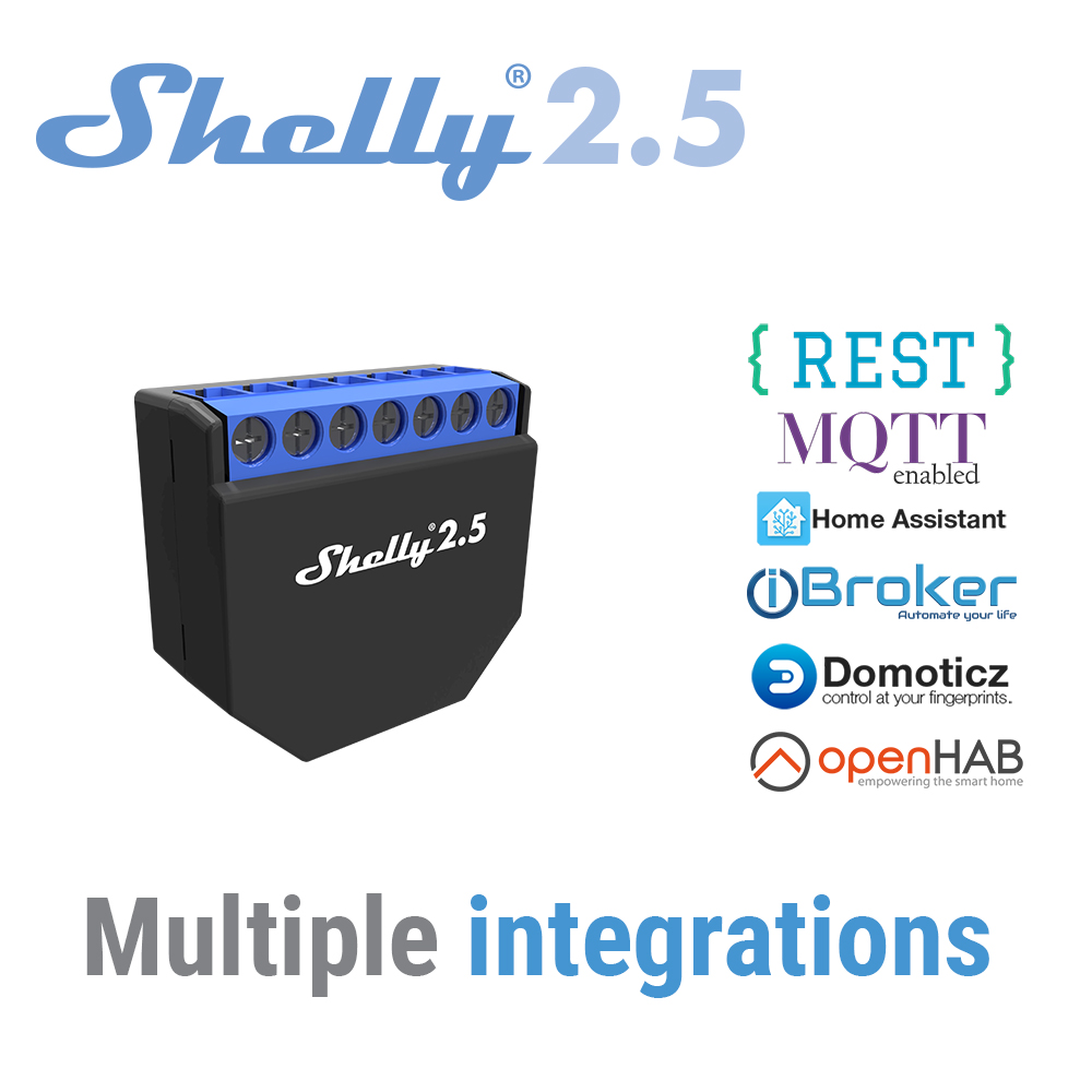 Shelly 2,5 hogar inteligente d - Shelly Relay Module reseña y precio