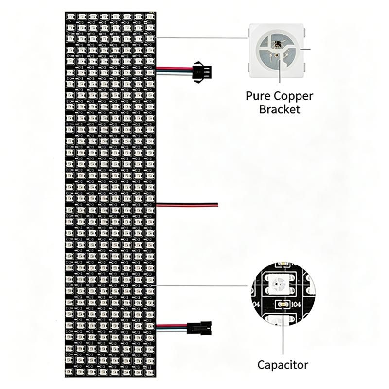 Panel de Matriz de Módulos de  - Rgb Led Matrix 8X8 reseña y precio