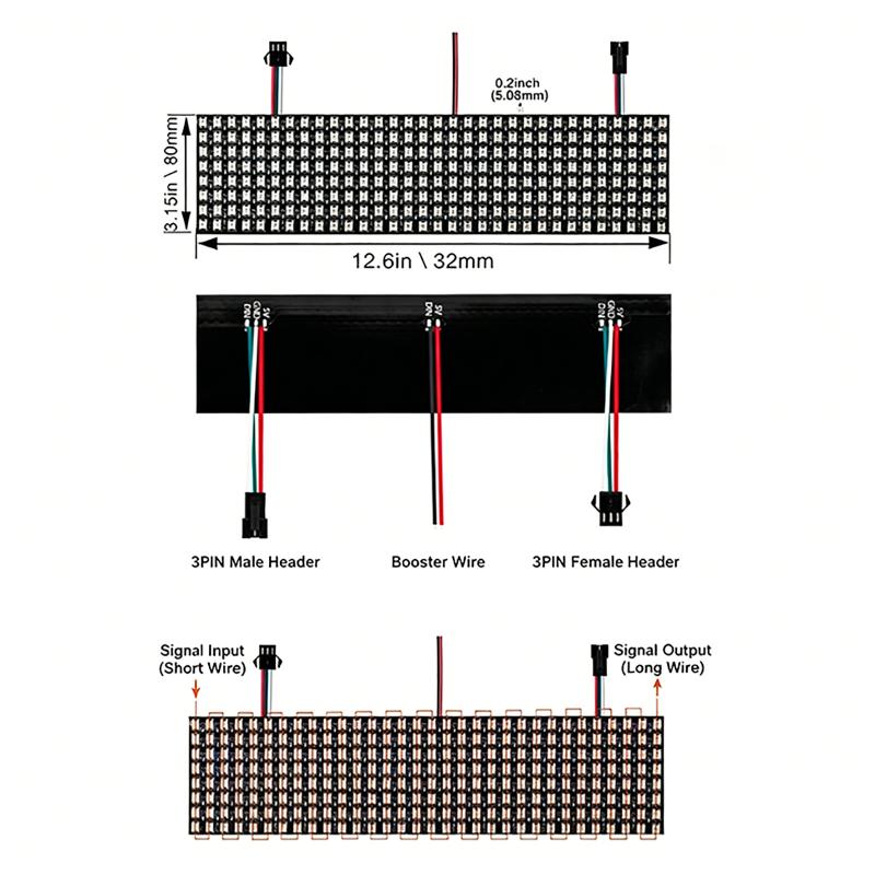 Panel de Matriz de Módulos de  - Rgb Led Matrix 8X8 reseña y precio
